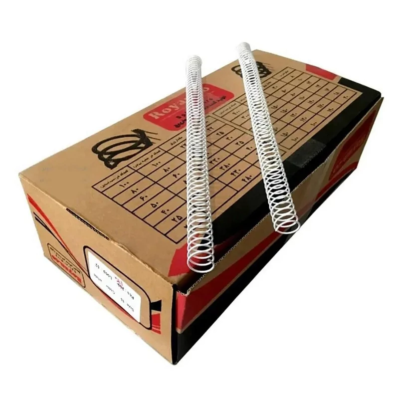 فنر مارپیچ روکش دار سفید سایز 35