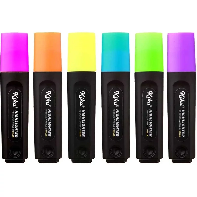 ماژیک علامت گذار (هایلایتر) کیکو (Kiku)، در شش رنگ، Highlighter