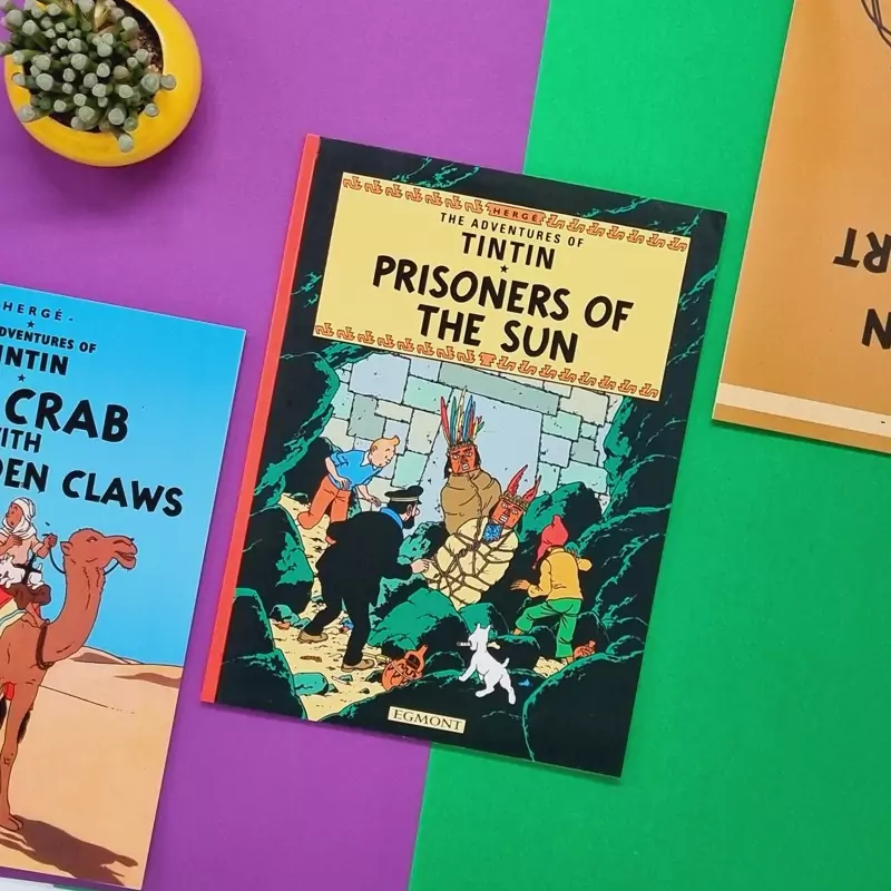 کتاب ماجراهای تن تن و میلو، زندانی های خورشید (The Adventures of Tintin Prisoners of The Sun)، زبان انگلیسی