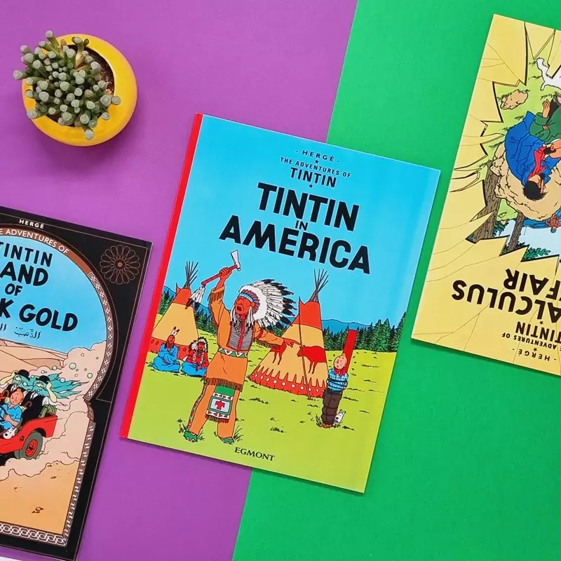 کتاب ماجراهای تن تن و میلو، تن تن در آمریکا (The Adventures of Tintin in America ) زبان انگلیسی