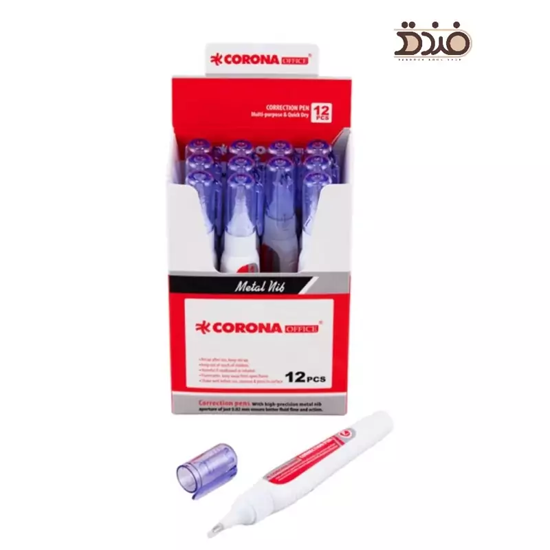 لاک غلط گیر قلمی مایع، 7 میلی لیتر، از برند کرونا آفیس (Corona Office Correction Pen)