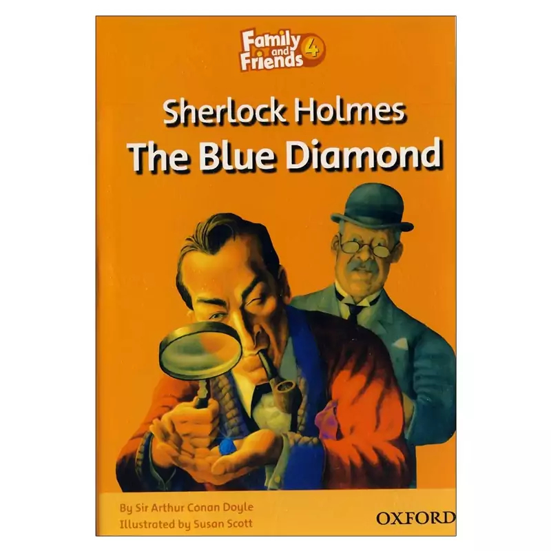 کتاب داستان Sherlock Holmes The Blue Diamod (الماس آبی)،4 Story Book Family and Friends،استوری بوک فمیلی فرندز سطح 4