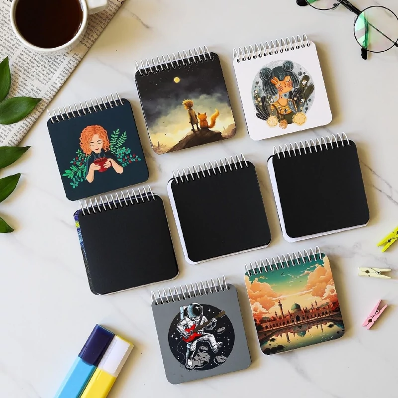 دفترچه مربعی سیاهبرگ از برند یاسکو (Yasco Black Paper Notebook)، 50 برگ 120 گرم