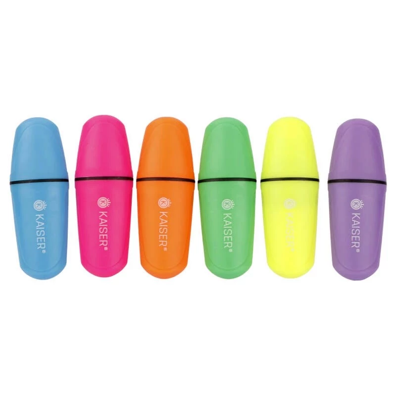 ماژیک علامت گذار (هایلایتر) کایزر (Kaiser Highlighter)، سایز کوچک، در شش رنگ