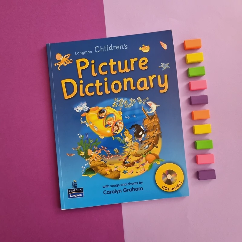 کتاب Longman Childrens Picture Dictionary (لانگمن چیلدرنز پیکچر دیکشنری آبی رنگ)،دیکشنری تصویری کودکان،قطع رحلی (بزرگ)