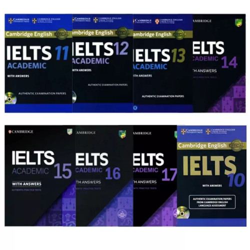 مجموعه کتاب های 17-10 Cambridge IELTS Acadmeic (کمبریج آیلتس 17-10 آکادمیک)، همراه با جواب و CD، ویژه آمادگی آزمون آیلس