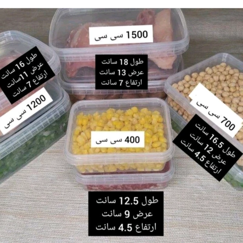 ظرف فریزری 1000 سی سی نظم دهنده فریزر  و ماکروفر و قابل شستشو در ماشین ظرفشویی