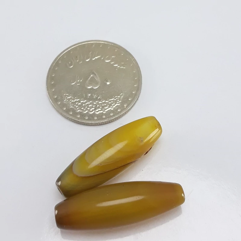 یک جفت مهره عقیق لول سلیمانی معدنی 13