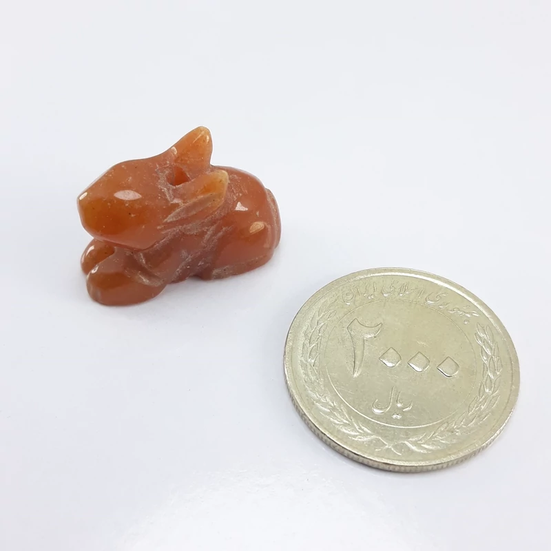 مجسمه خرگوش سنگی عقیق جزع خیلی زیبا