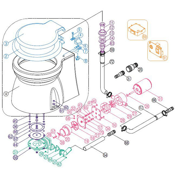 توالت فرنگی تی ام سی مدل TMC-29922