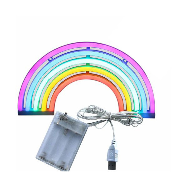 چراغ دیواری نئونی مدل رنگین کمان ZJ-01-rainbow-GM3