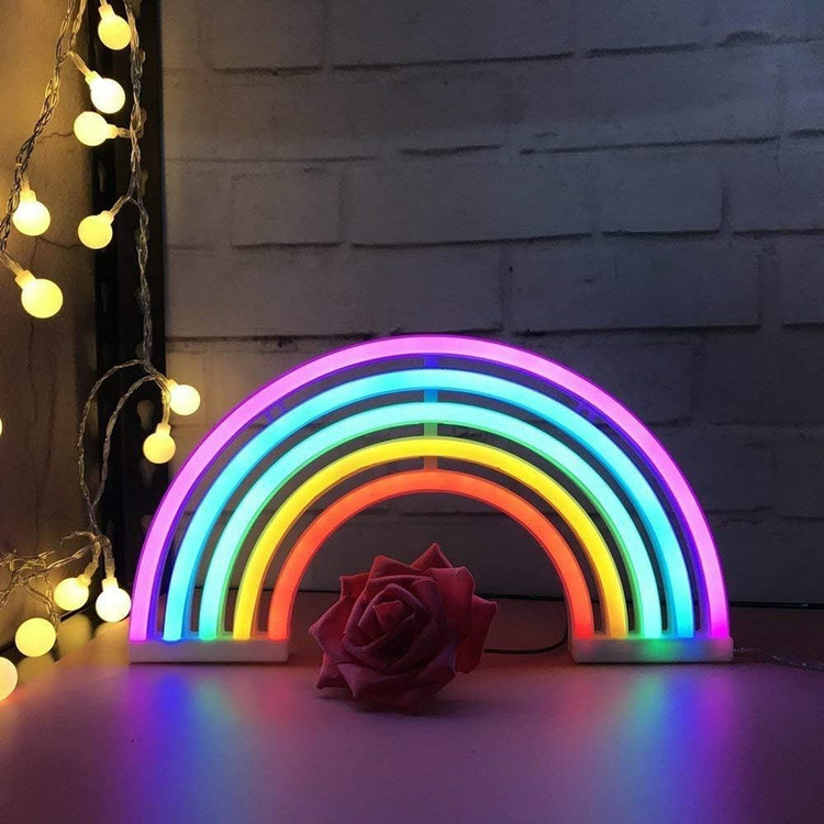 چراغ دیواری نئونی مدل رنگین کمان ZJ-01-rainbow-GM3