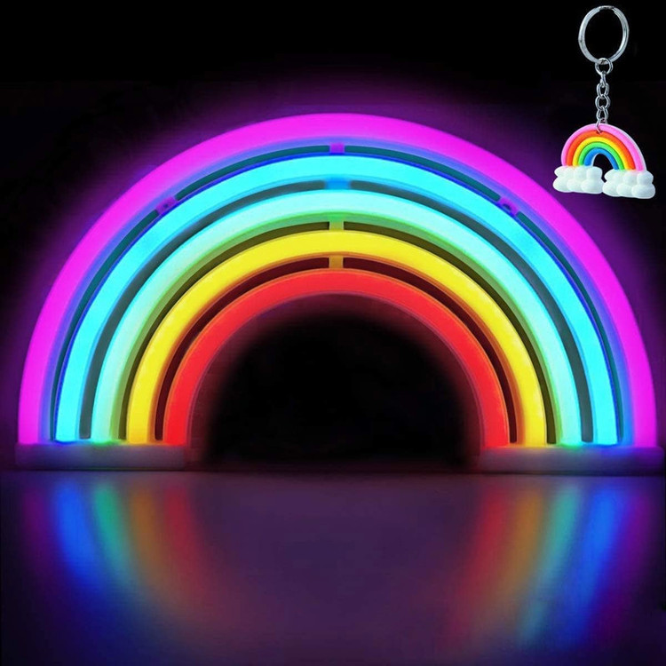 چراغ دیواری نئونی مدل رنگین کمان ZJ-01-rainbow-GM3
