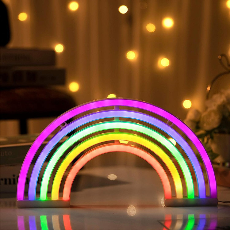 چراغ دیواری نئونی مدل رنگین کمان ZJ-01-rainbow-GM3