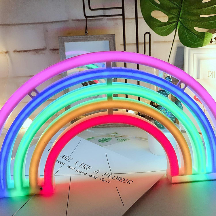 چراغ دیواری نئونی مدل رنگین کمان ZJ-01-rainbow-GM3