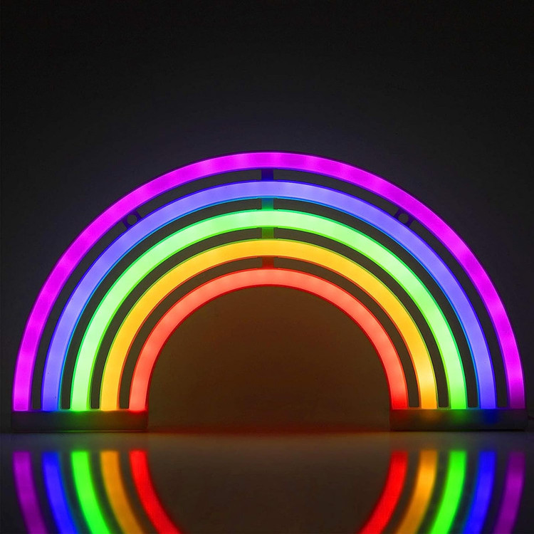چراغ دیواری نئونی مدل رنگین کمان ZJ-01-rainbow-GM3