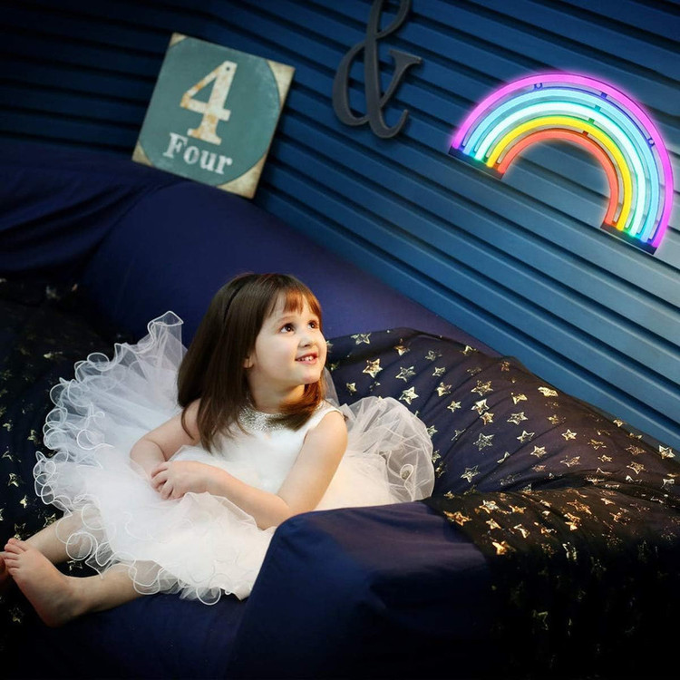چراغ دیواری نئونی مدل رنگین کمان ZJ-01-rainbow-GM3