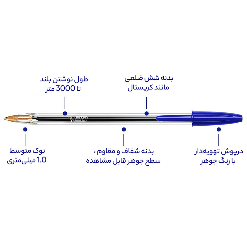 خودکار بیک مدل Crystal-M بسته 5 عددی
