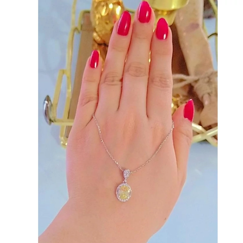 گردنبند نقره زنانه تک نگین نباتی عیار 925و آبکاری طلا سفیدزنجیر فلامینگو 45 سانتی