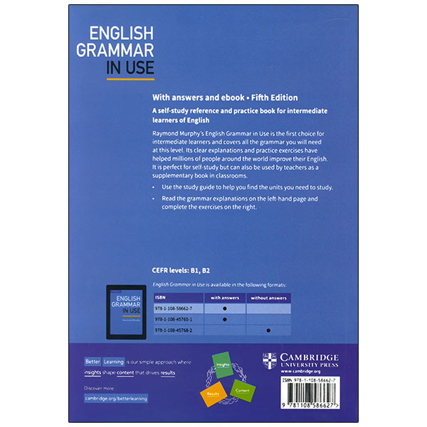 کتاب English Grammar in Use Intermediate 5th اثر Raymond Murphy انتشارات کمبریج