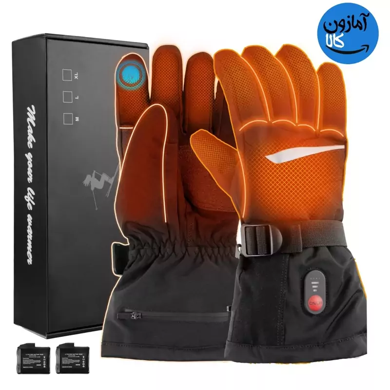 دستکش زمستانی گرم کن فوهیل مردانه و زنانه شارژی 3200mAh