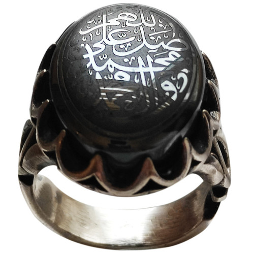 انگشتر مردانه مدل GL102 طرح صلوات