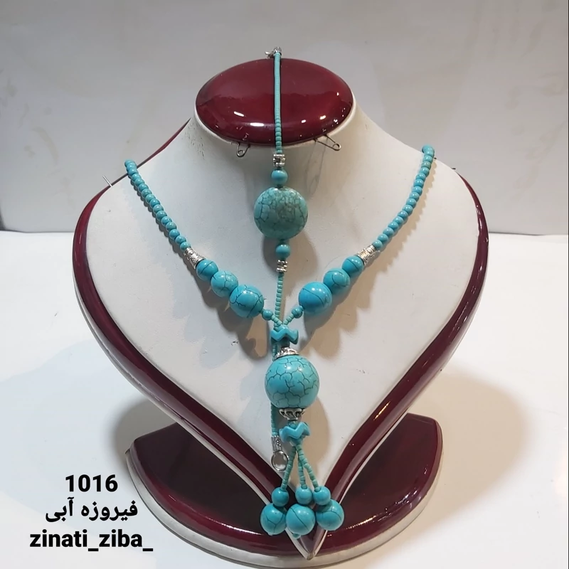 انواع گردنبند دستبند مدل هندی فیروزه ای