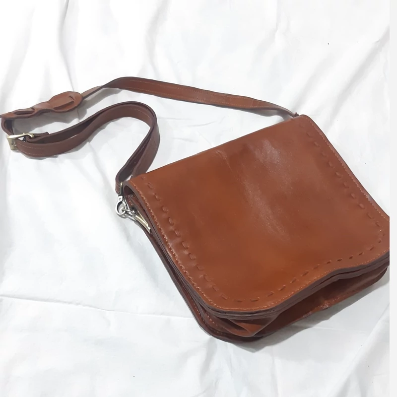 کیف چرم دست دوز سایز بزرگ نو و سالم