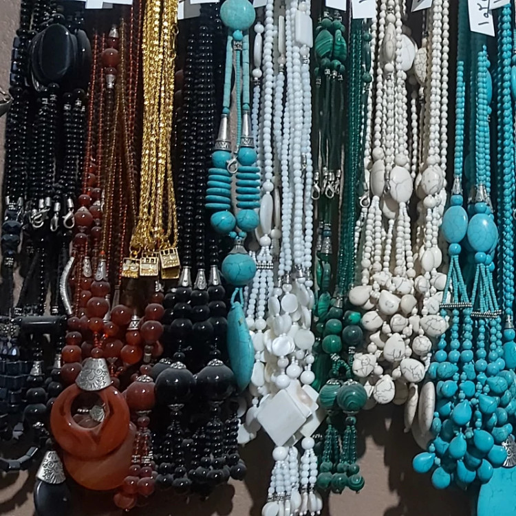 4 مدل گردنبند دستبند سنگی مدل هندی