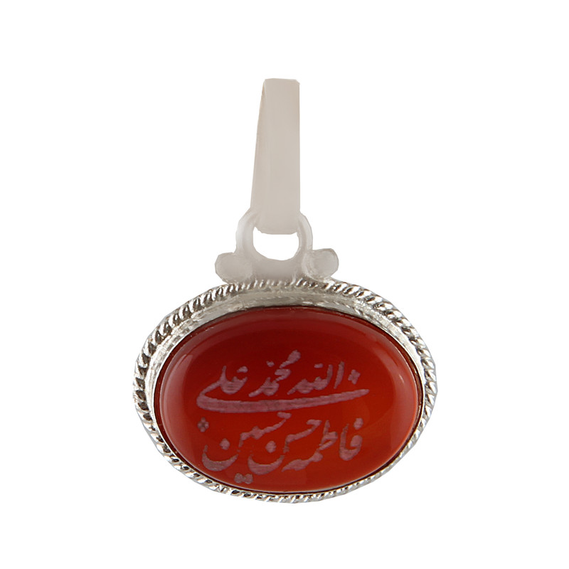 آویز گردنبند نقره زنانه بازرگانی میلادی مدل عقیق کد PK_136