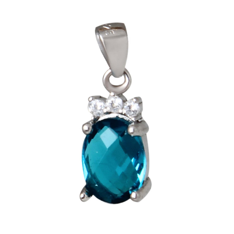 آویز گردنبند نقره زنانه مدل کوارتز کد PKR_250