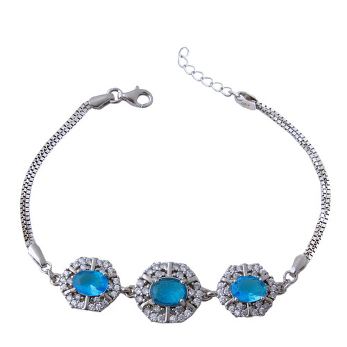 دستبند نقره زنانه بازرگانی میلادی کد DP_371