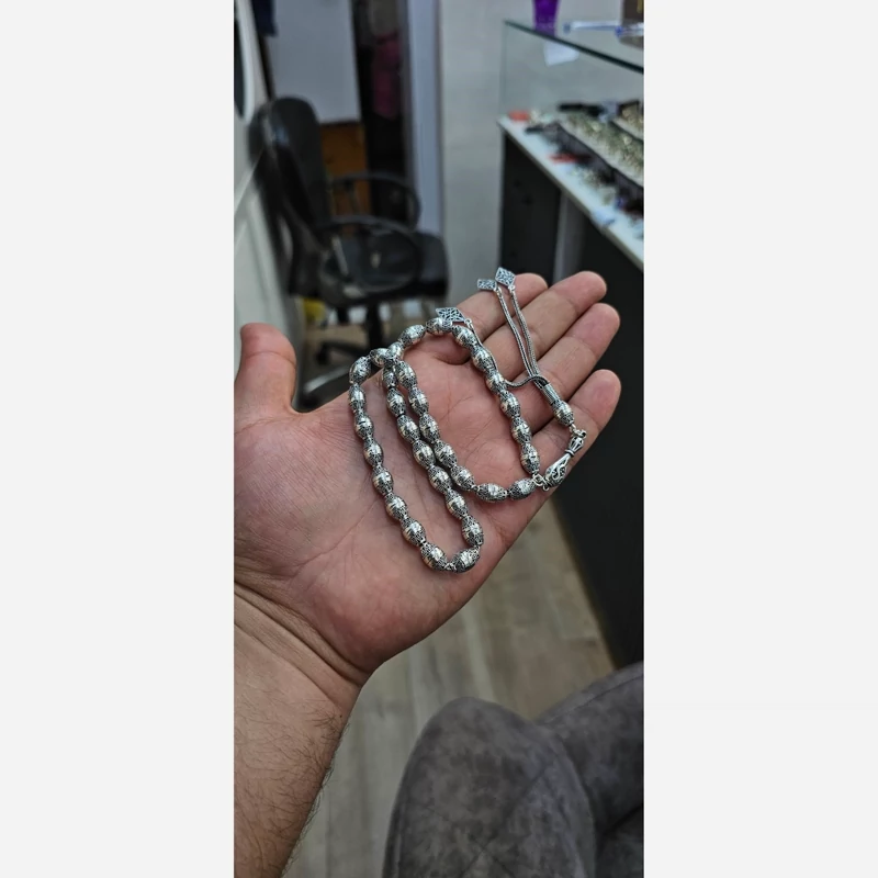 تسبیح تمام نقره ترک نقره