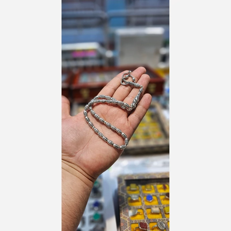 تسبیح تمام نقره فاخر