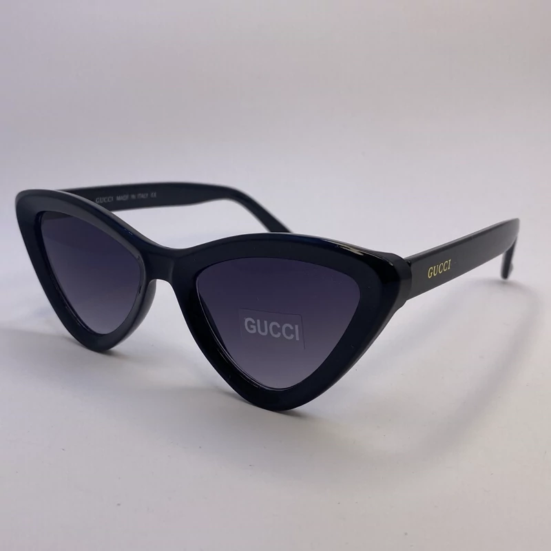 عینک گوچی gucci ایتالیا مشکی محافظ کامل uv400 به همراه کاور پارچه ای و دستمال نانو مخصوص عینک