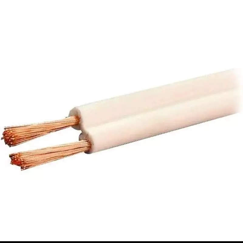 سیم نایلون سفید2در2.5 افشان تک غرب مس استاندارد دو رشته متراژ دلخواه مشتری
