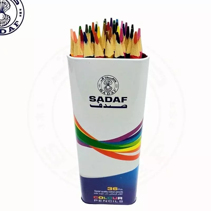 مداد رنگ لوله ای 36 رنگ صدفsadaf