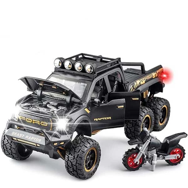 ماکت ماشین آفرود فلزی فورد Raptor F150 با موتور