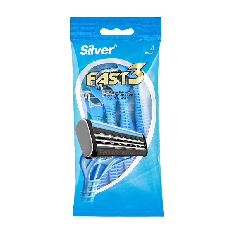 خود تراش سیلور مدل Fast3 بسته 4 عددی