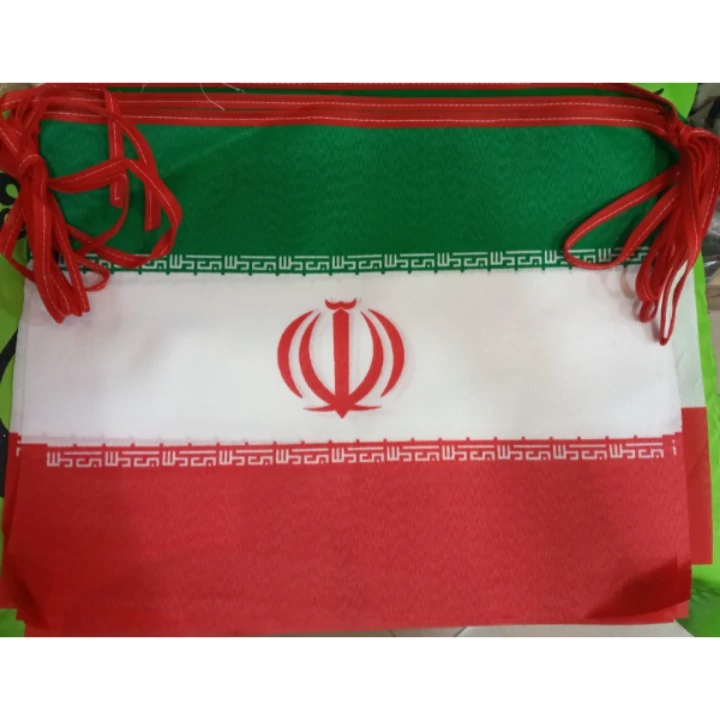 ریسه پرچم ایران سایز 20 در 30 سانت طول10 متر