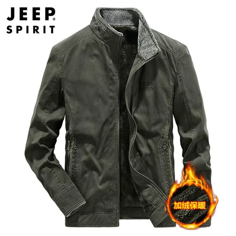 کاپشن مردانه کتان  مارک  اورجینالjeep دارای جنس بسیار عالی