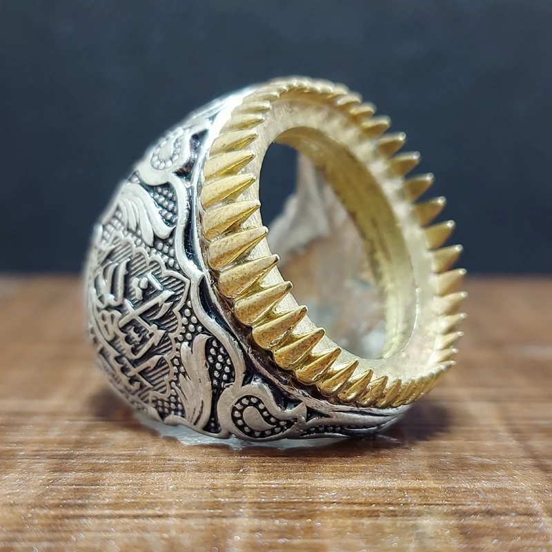 رکاب خالی نقره مردانه عیار 925 در ابعاد 18 در 25