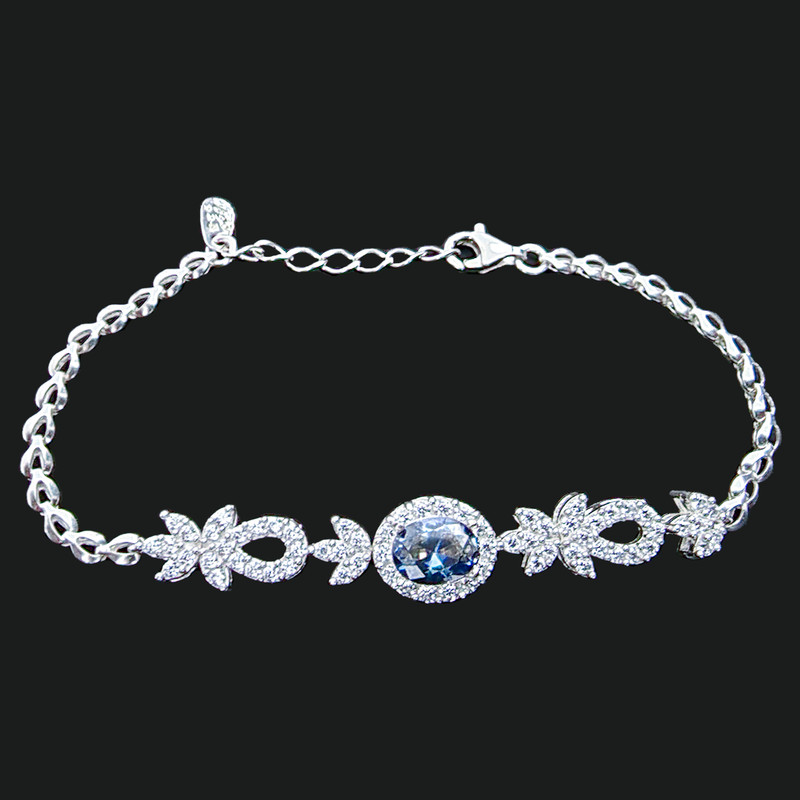 دستبند نقره زنانه مسعود جلالی نقره کار مدل Tanzanite-02