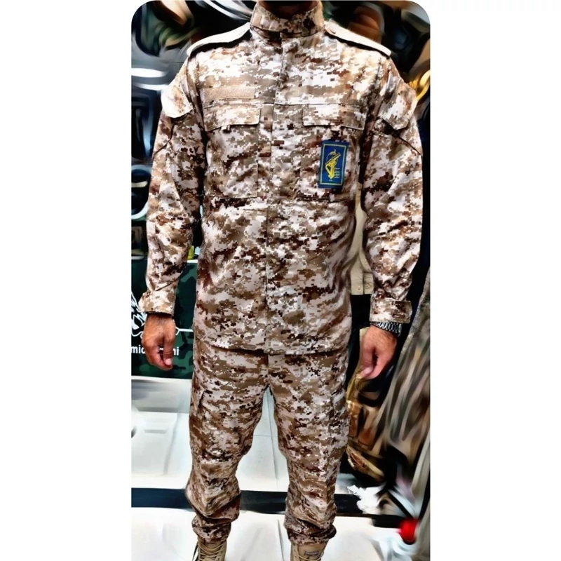 لباس مردانه دیجیتال خاکی ساتر پیراهن و شلوار