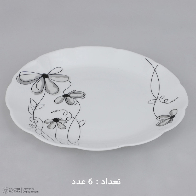 سرویس غذاخوری 25 پارچه دسینی طرح نیلوفری مدل شارلوت ورژن 1