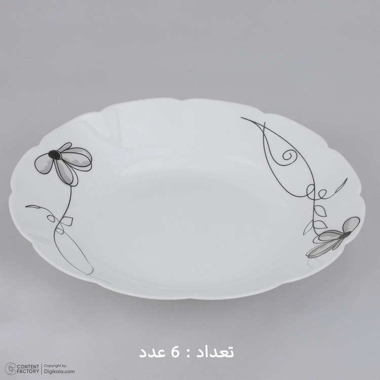 سرویس غذاخوری 25 پارچه دسینی طرح نیلوفری مدل شارلوت ورژن 1