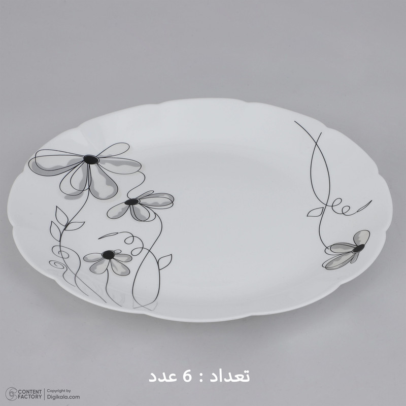 سرویس غذاخوری 25 پارچه دسینی طرح نیلوفری مدل شارلوت ورژن 1