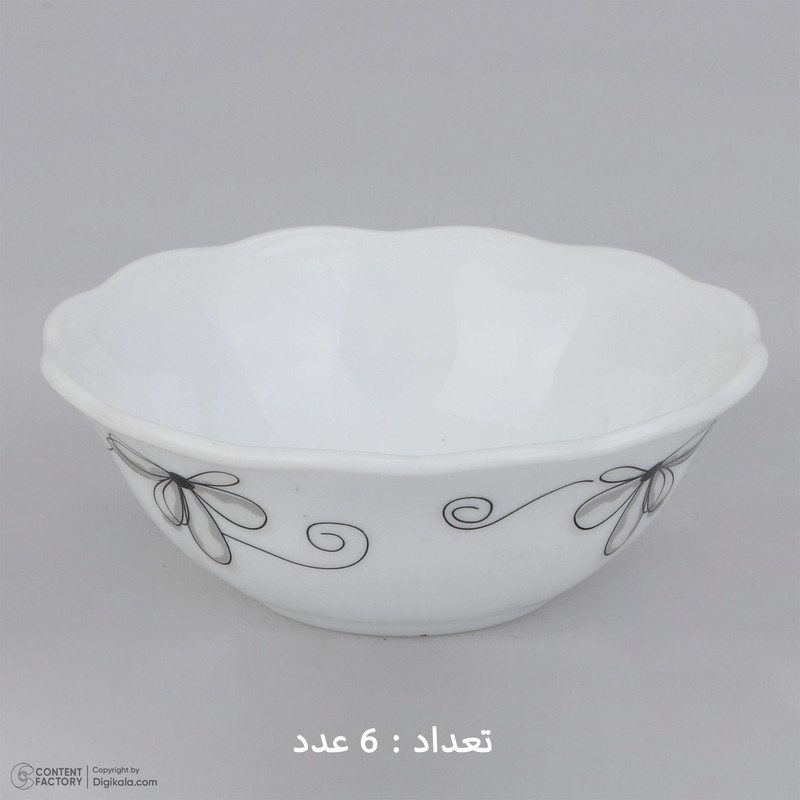 سرویس غذاخوری 25 پارچه دسینی طرح نیلوفری مدل شارلوت ورژن 1