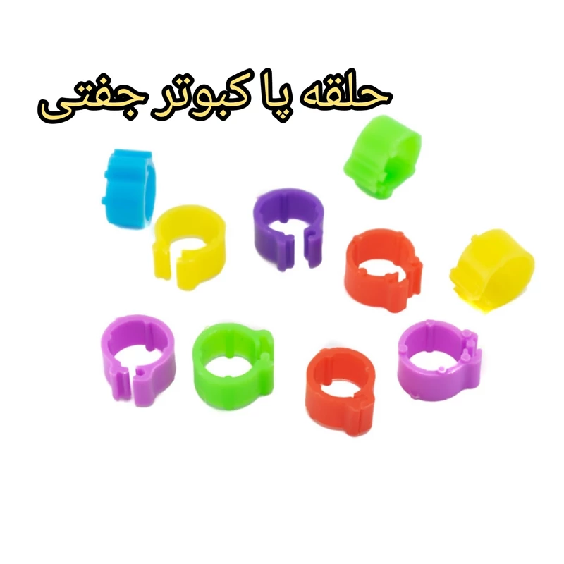 حلقه پا کبوتر چفتی بدون شماره - بسته 10 عددی