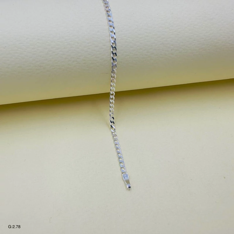دستبند نقره مردانه | کارتیر | قفل طوطی کد SMD50